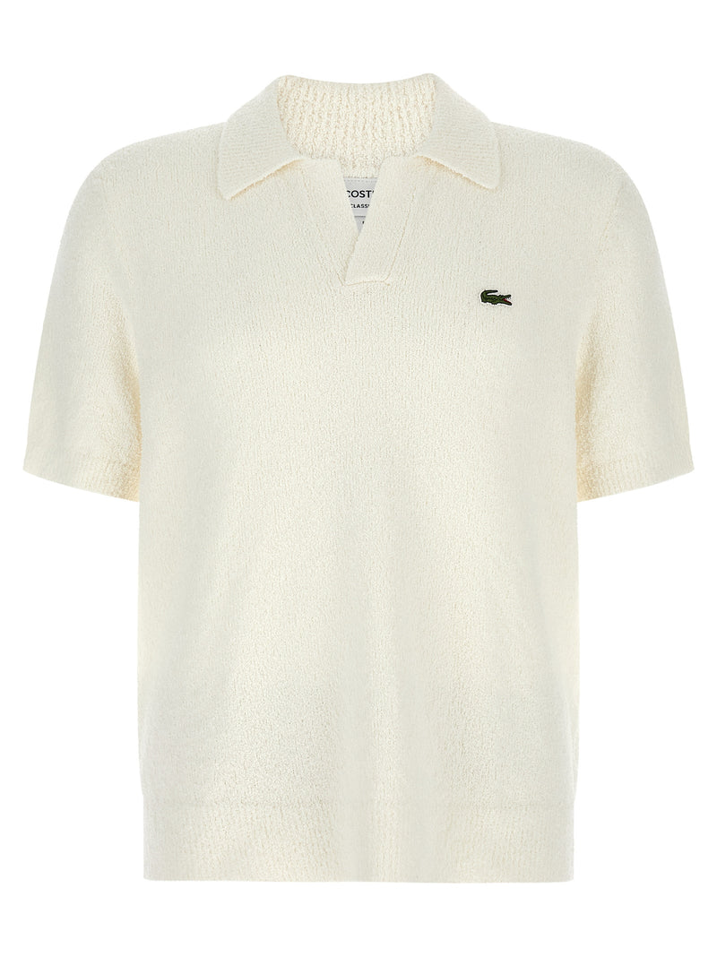 Lacoste Bouclé Knitted Polo Shirt | Urbalenti™ NYC