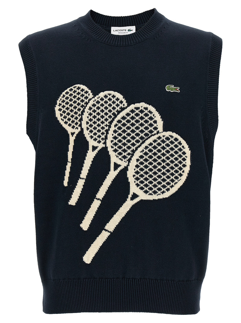 Lacoste Jacquard Cotton Vest | Urbalenti™ NYC
