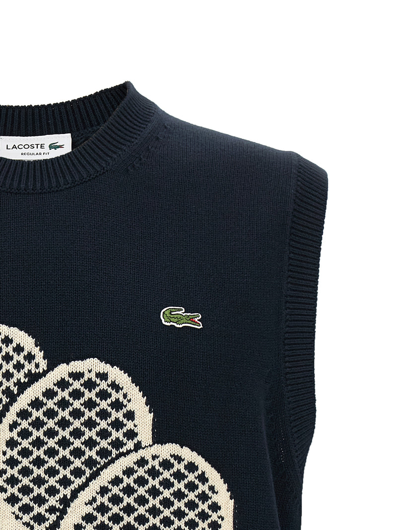Lacoste Jacquard Cotton Vest | Urbalenti™ NYC
