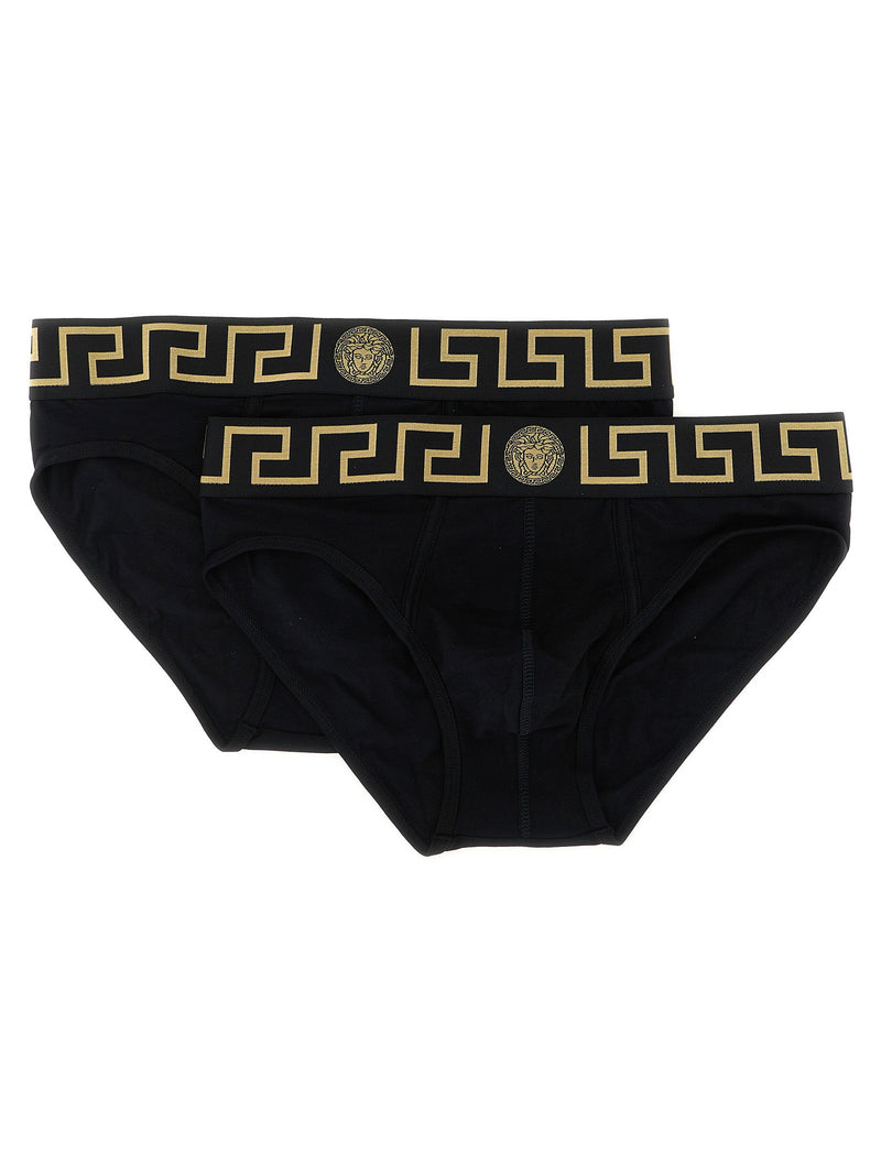 Versace Versace 2-pack Briefs With Greca Pattern
