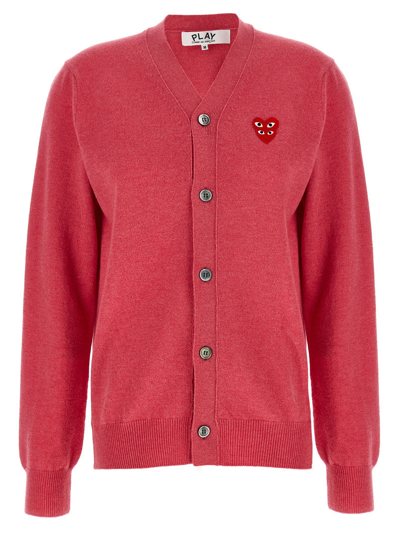 Comme Des Garçons Play Comme Des Garçons Play Double Red Emblem Cardigan