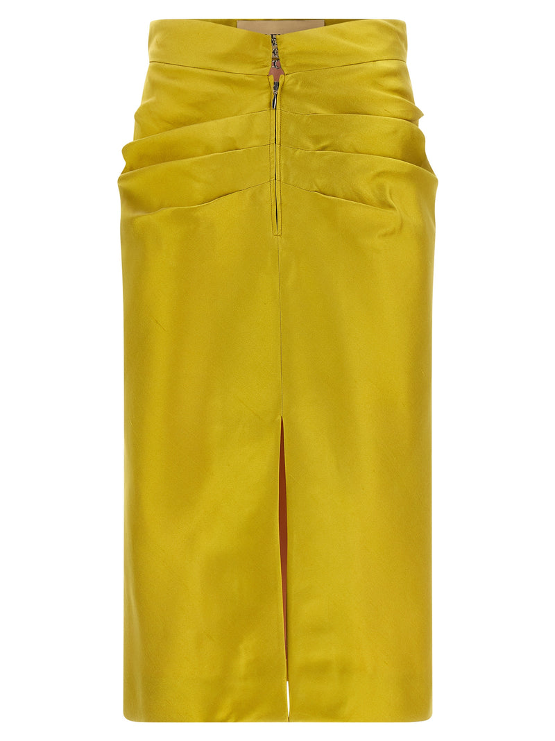 Valentino Garavani Shantung Silk Skirt | Urbalenti™ NYC