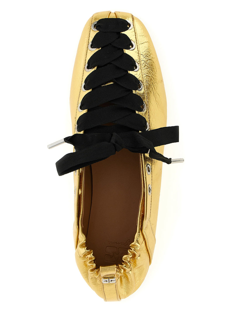 Ganni Ganni Lace-up Ballet Flats