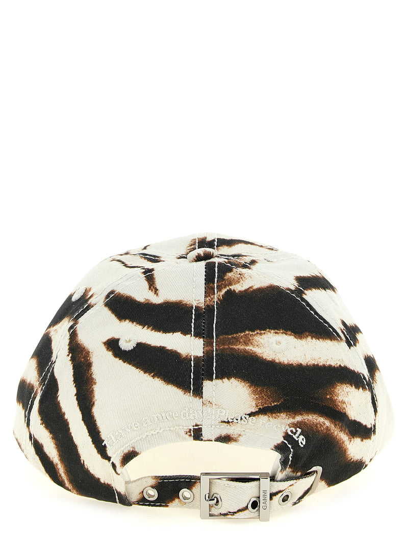 Ganni Ganni Animal Print Cap