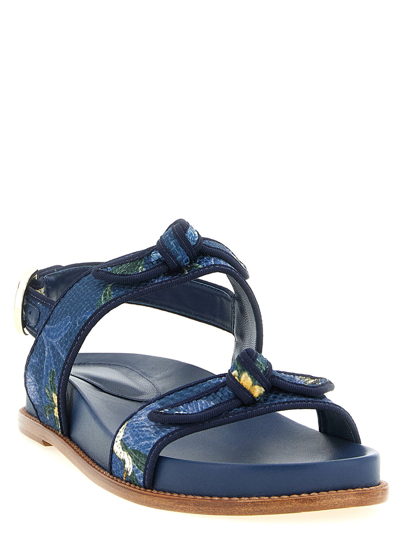 Alexandre Birman Alexandre Birman A. Birman X Agua Grosgrain Raffia Sport Sandals
