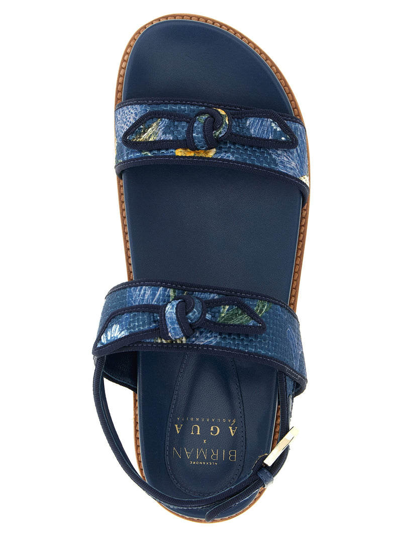 Alexandre Birman Alexandre Birman A. Birman X Agua Grosgrain Raffia Sport Sandals