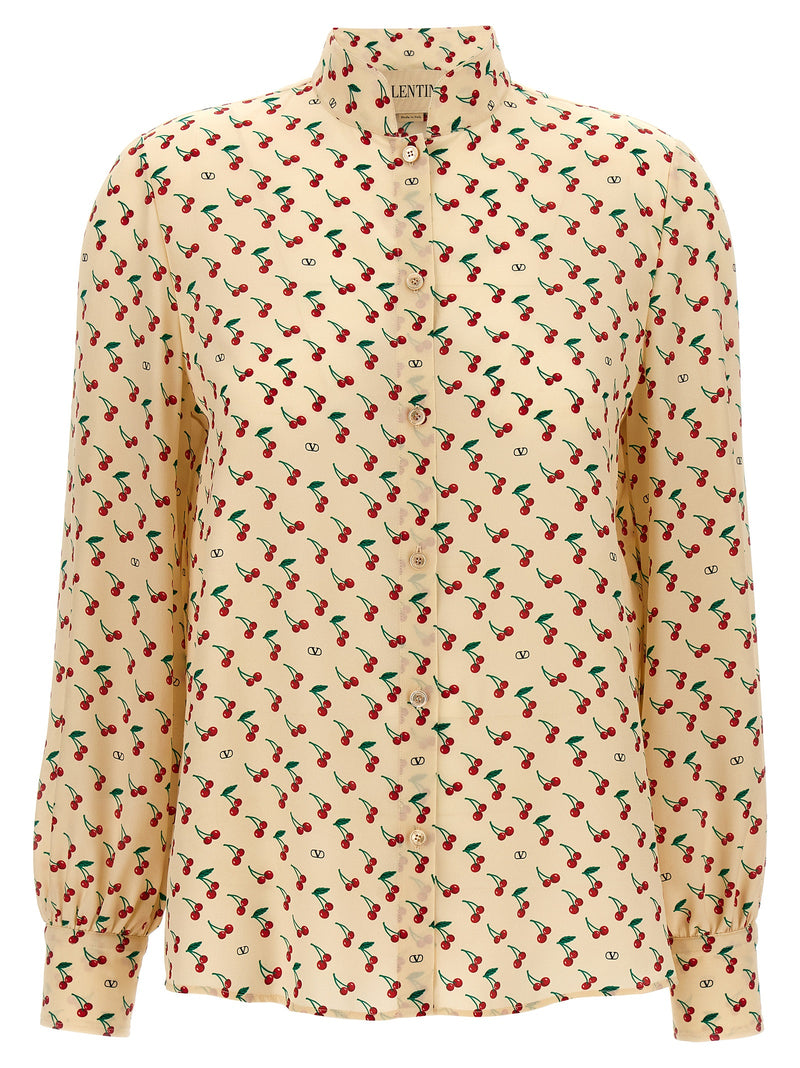 Valentino Garavani Cherryfic Shirt - Silk - Style B7U09M9CRF | Urbalenti... | Urbalenti™ NYC