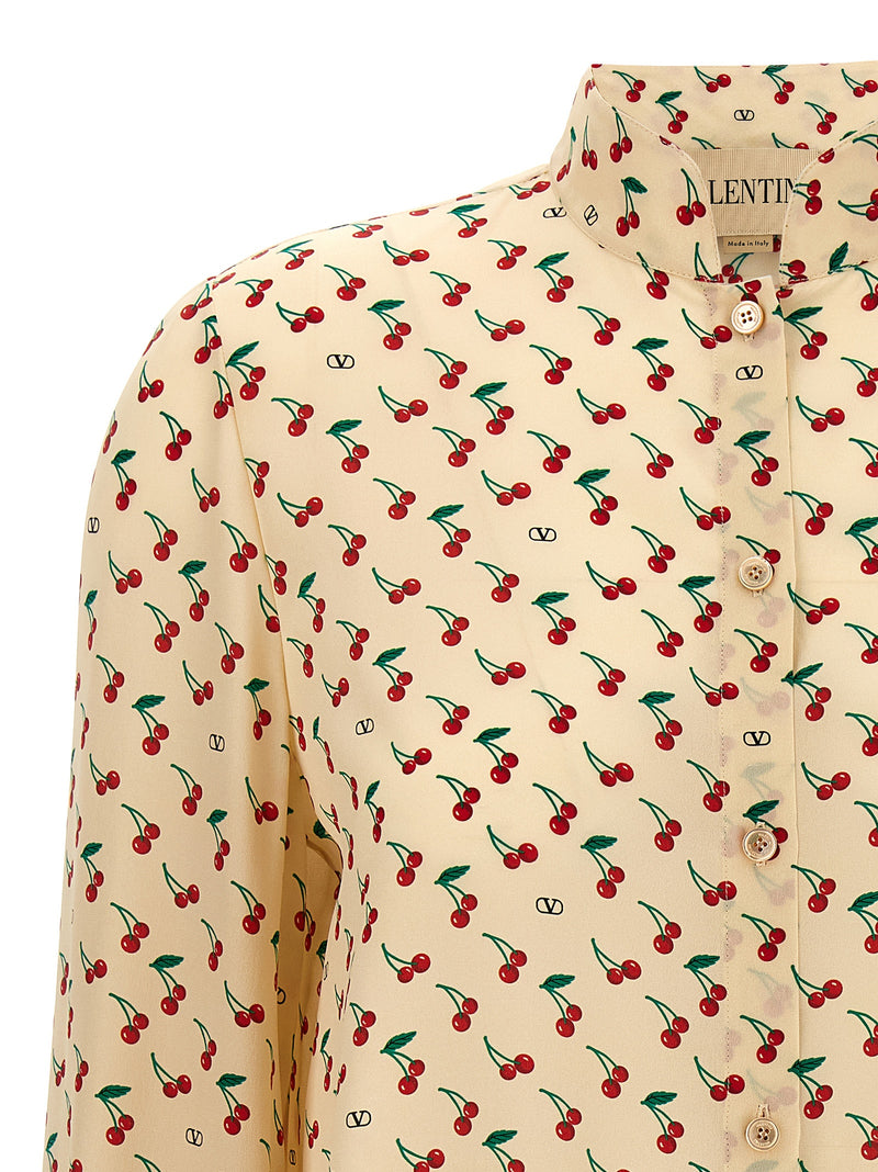 Valentino Garavani Cherryfic Shirt - Silk - Style B7U09M9CRF | Urbalenti... | Urbalenti™ NYC
