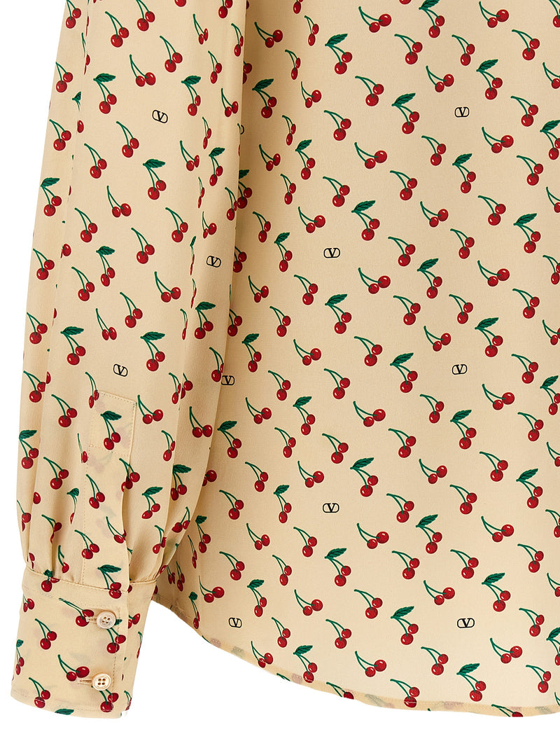 Valentino Garavani Cherryfic Shirt - Silk - Style B7U09M9CRF | Urbalenti... | Urbalenti™ NYC