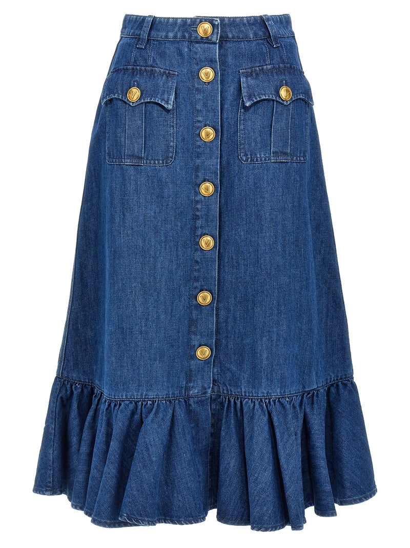 Valentino Garavani Denim Skirt | Urbalenti™ NYC
