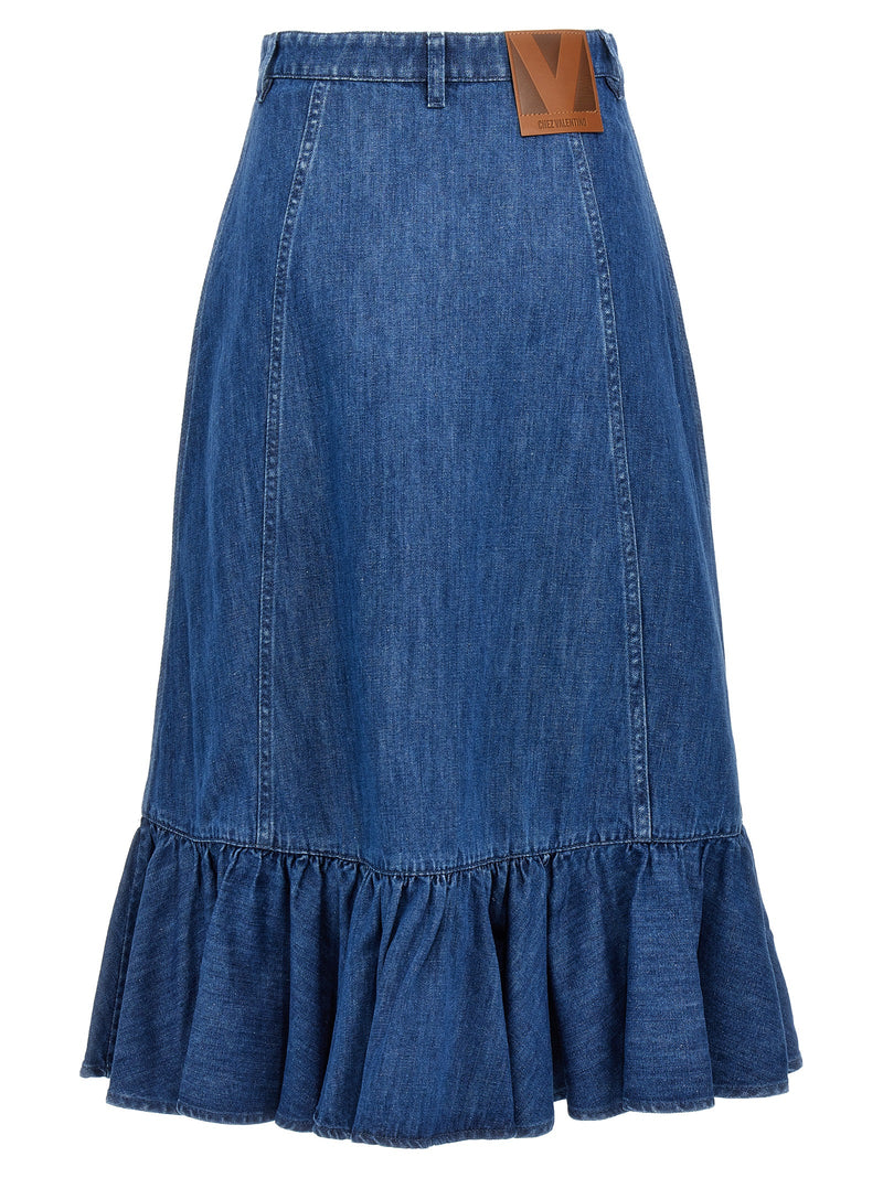 Valentino Garavani Denim Skirt | Urbalenti™ NYC