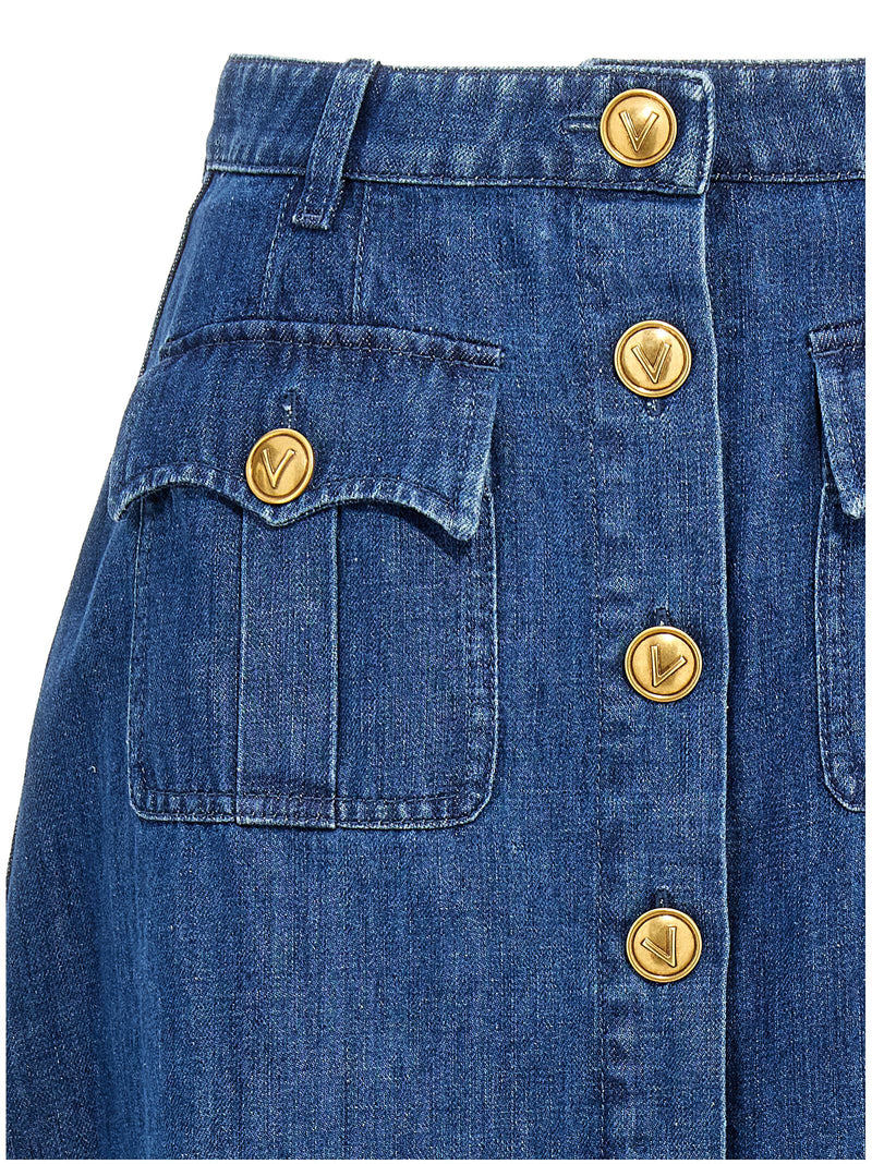 Valentino Garavani Denim Skirt | Urbalenti™ NYC