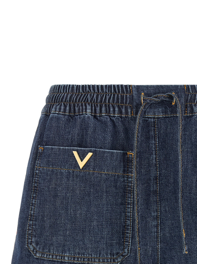 Valentino Garavani Valentino Garavani Chambray Denim Shorts