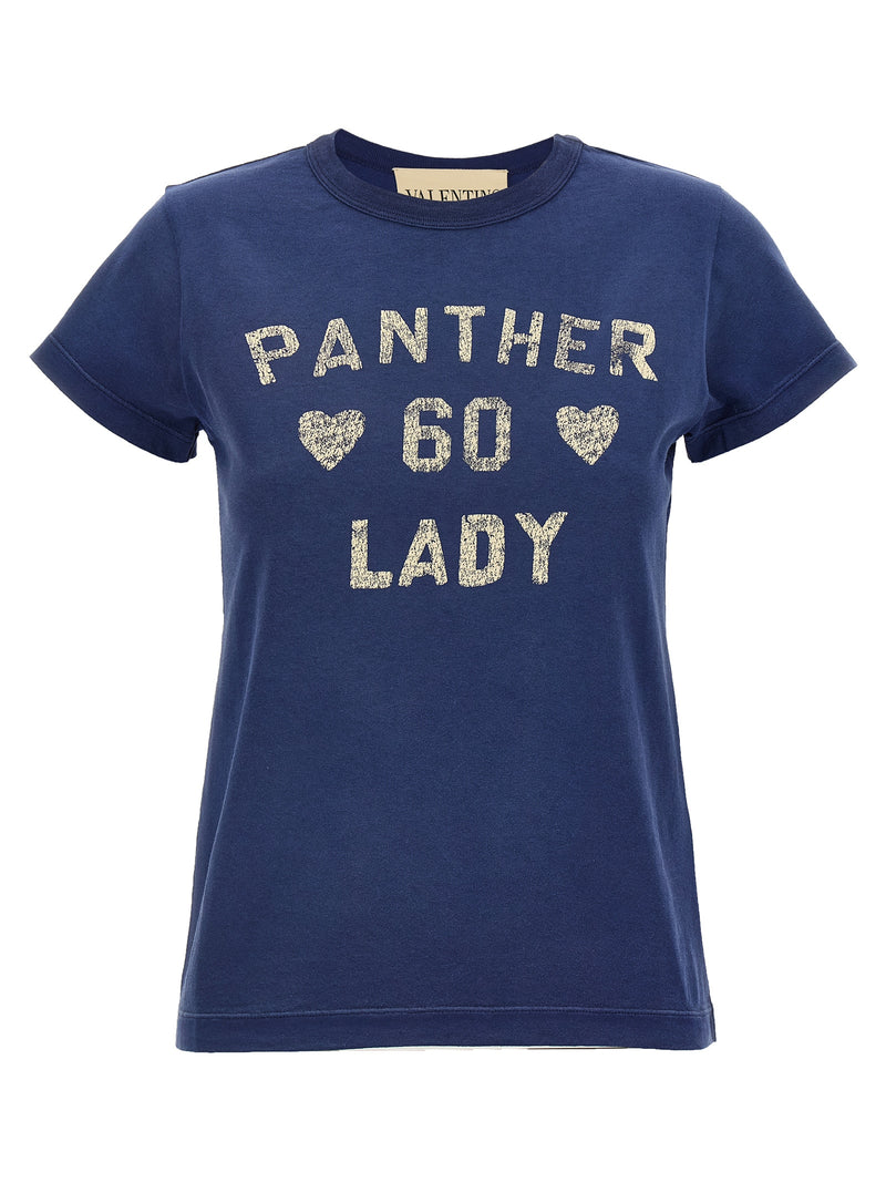 Valentino Garavani Panther Lady T-Shirt - Cotton Crewneck - Style 9GLAKP... | Urbalenti™ NYC