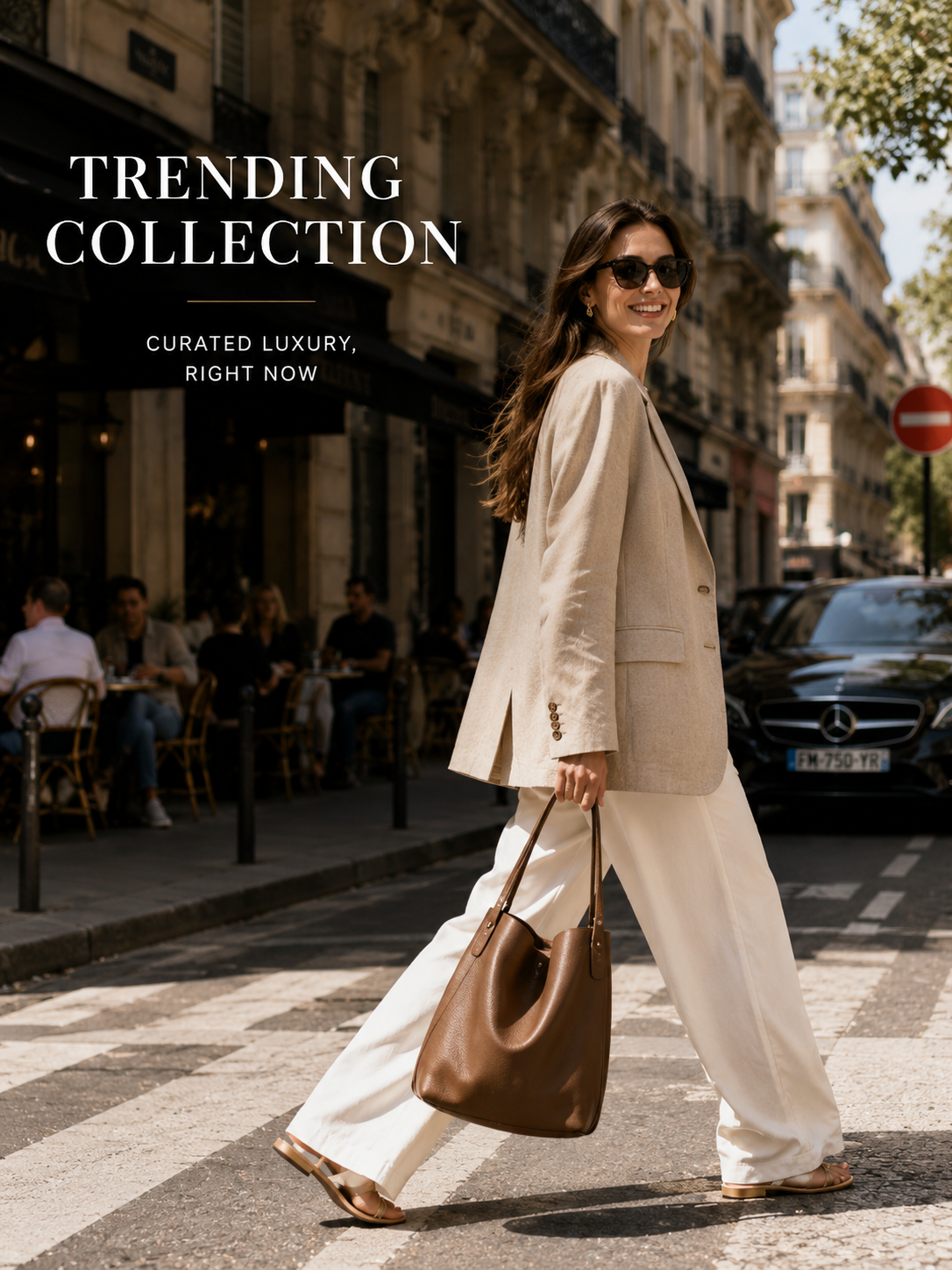 Discover the essence of the Trending Now collection with this stylish image featuring three models showcasing curated designer fashion from URBALENTI, highlighting premium styles that define current trends.