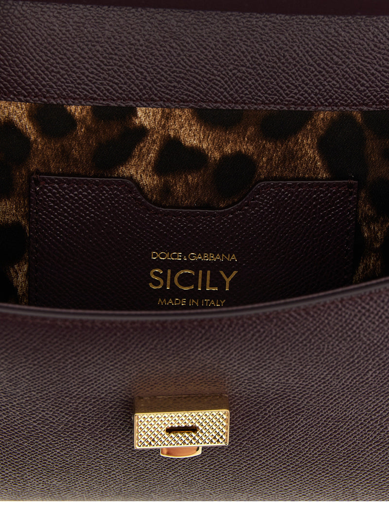Dolce & Gabbana Sicily Medium Handbag - Leather Printed - Style 18M073 |... | Urbalenti™ NYC