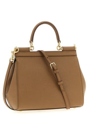 Side view of the Dolce & Gabbana Sicily Medium Handbag features a sleek silhouette and an adjustable shoulder strap, embodying sophistication for modern women. Elevate your collection with this exquisite Dolce & Gabbana Handbag. LDin, Spring - Summer 2026, Women, Women > Bags, Women > Bags > Handbag, Yes Eu.