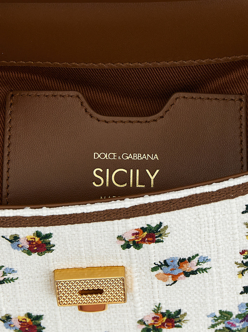 Dolce & Gabbana Sicily Medium Handbag - Leather Embroidered | Urbalenti™... | Urbalenti™ NYC