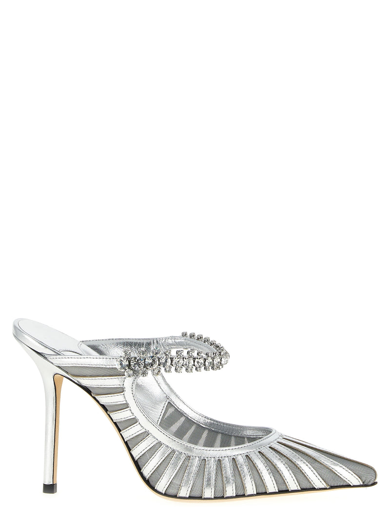 Jimmy Choo Bing Mules - Leather - Style 0GDJSILVER | URBALENTI ™