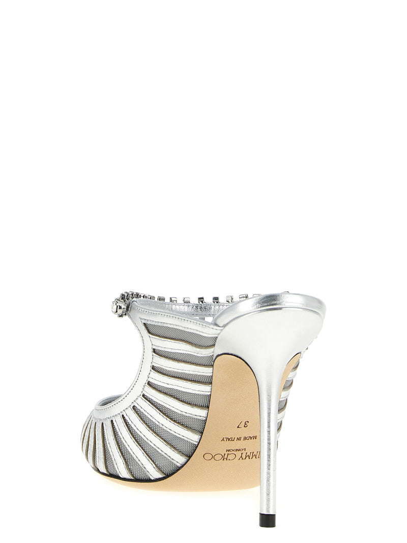 Jimmy Choo Bing Mules - Leather - Style 0GDJSILVER | URBALENTI ™