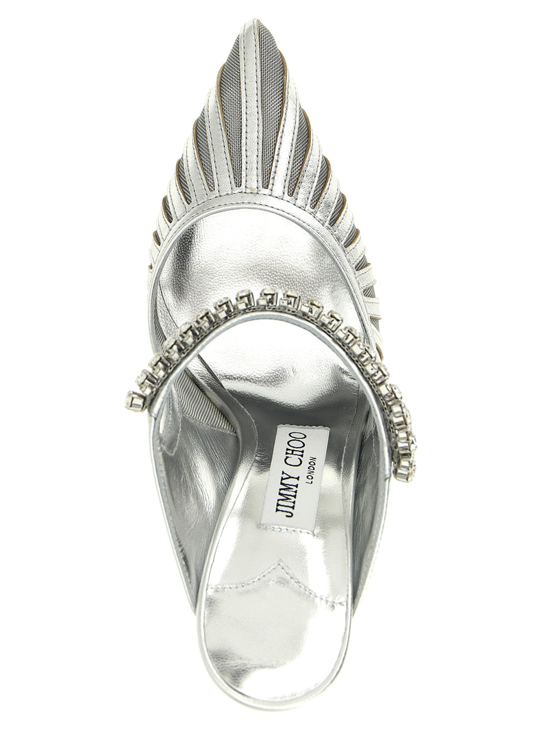 Jimmy Choo Bing Mules - Leather - Style 0GDJSILVER | URBALENTI ™