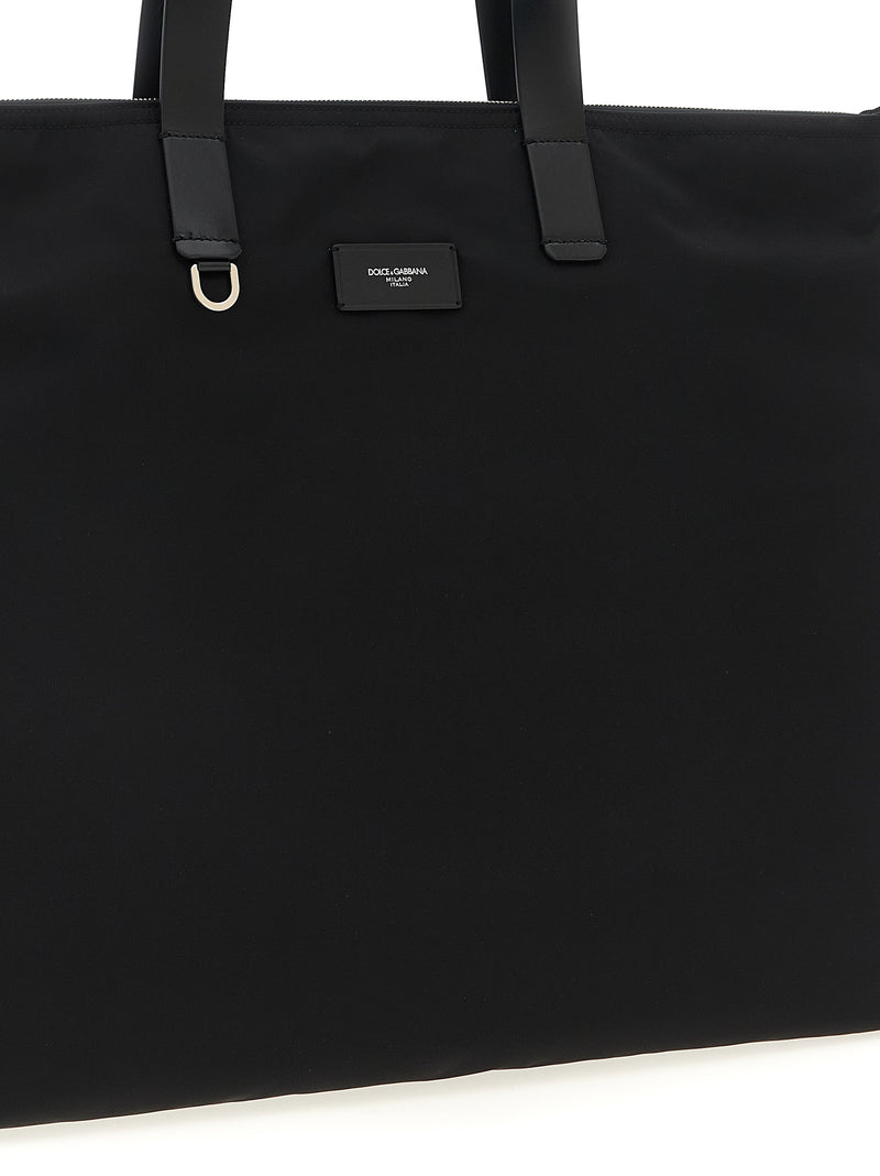 Dolce & Gabbana Big Logo Patch Shopping Bag | Urbalenti™ NYC