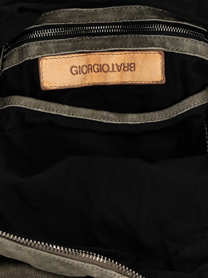 Giorgio Brato Leather Backpack | Urbalenti™ NYC