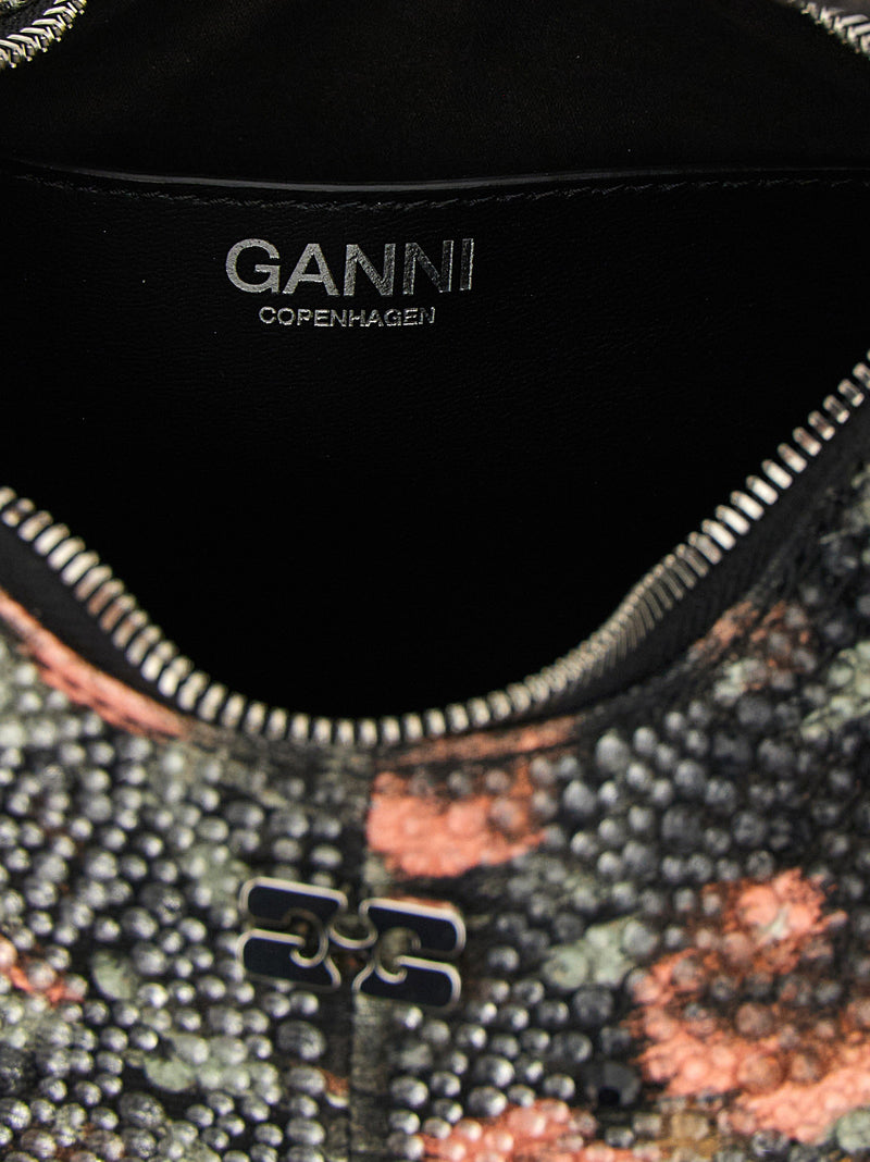 Ganni Ganni Mini Hobo Flowers Handbag