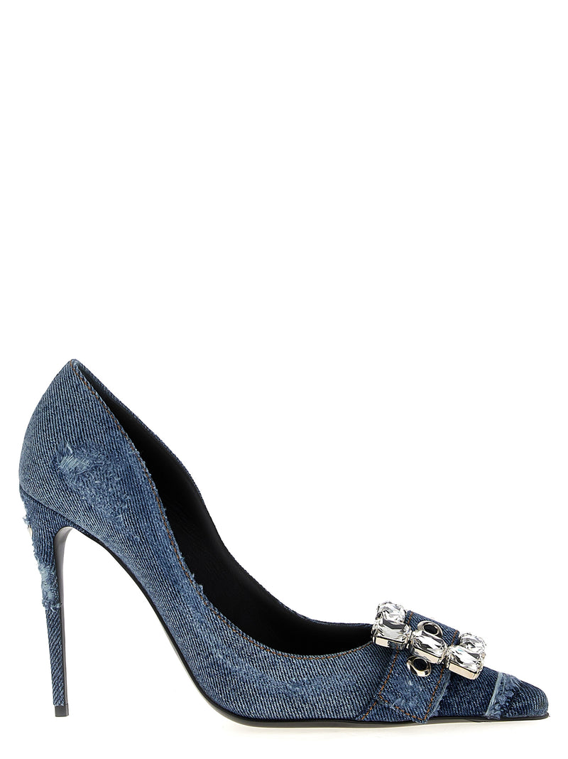 Dolce & Gabbana Lollo Pumps - Leather Buckle | Urbalenti™ NYC