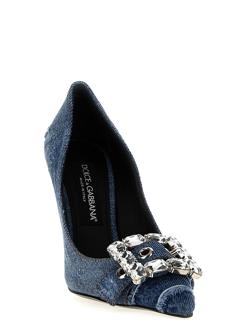 Dolce & Gabbana Lollo Pumps - Leather Buckle | Urbalenti™ NYC