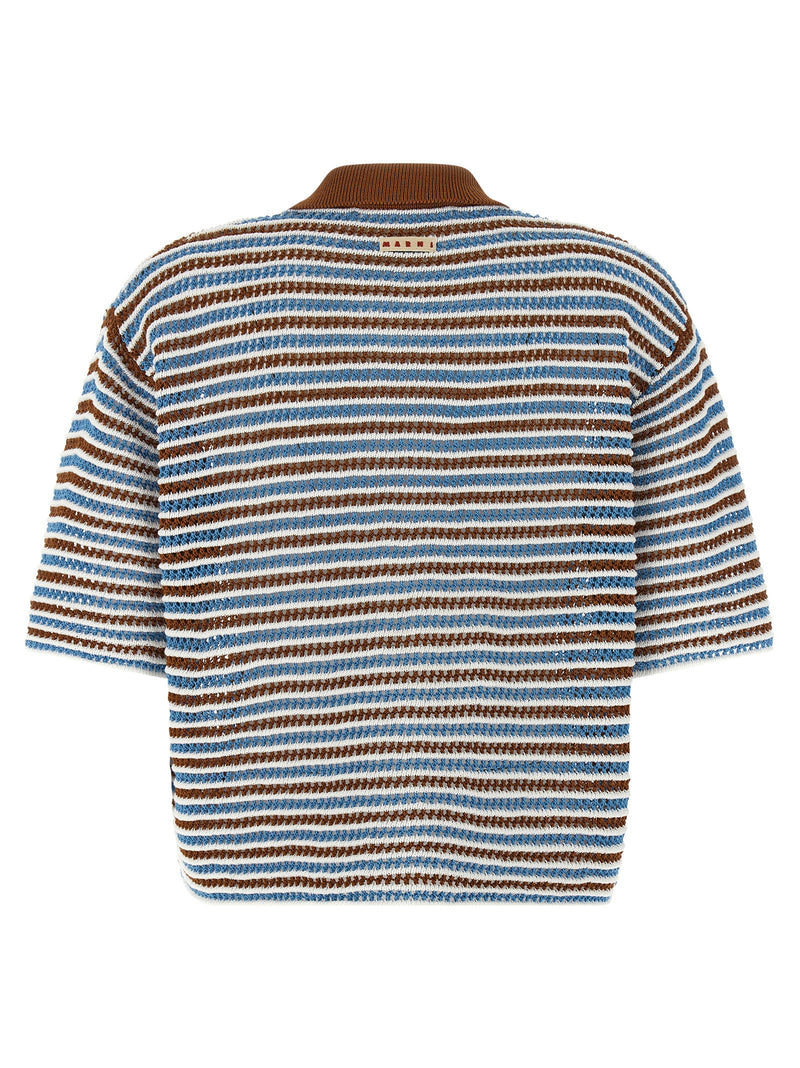 Marni Striped Crochet Cardigan | Urbalenti™ NYC