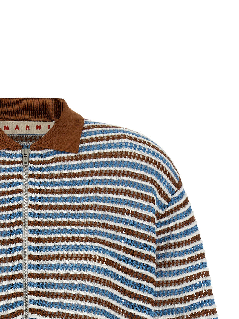 Marni Striped Crochet Cardigan | Urbalenti™ NYC