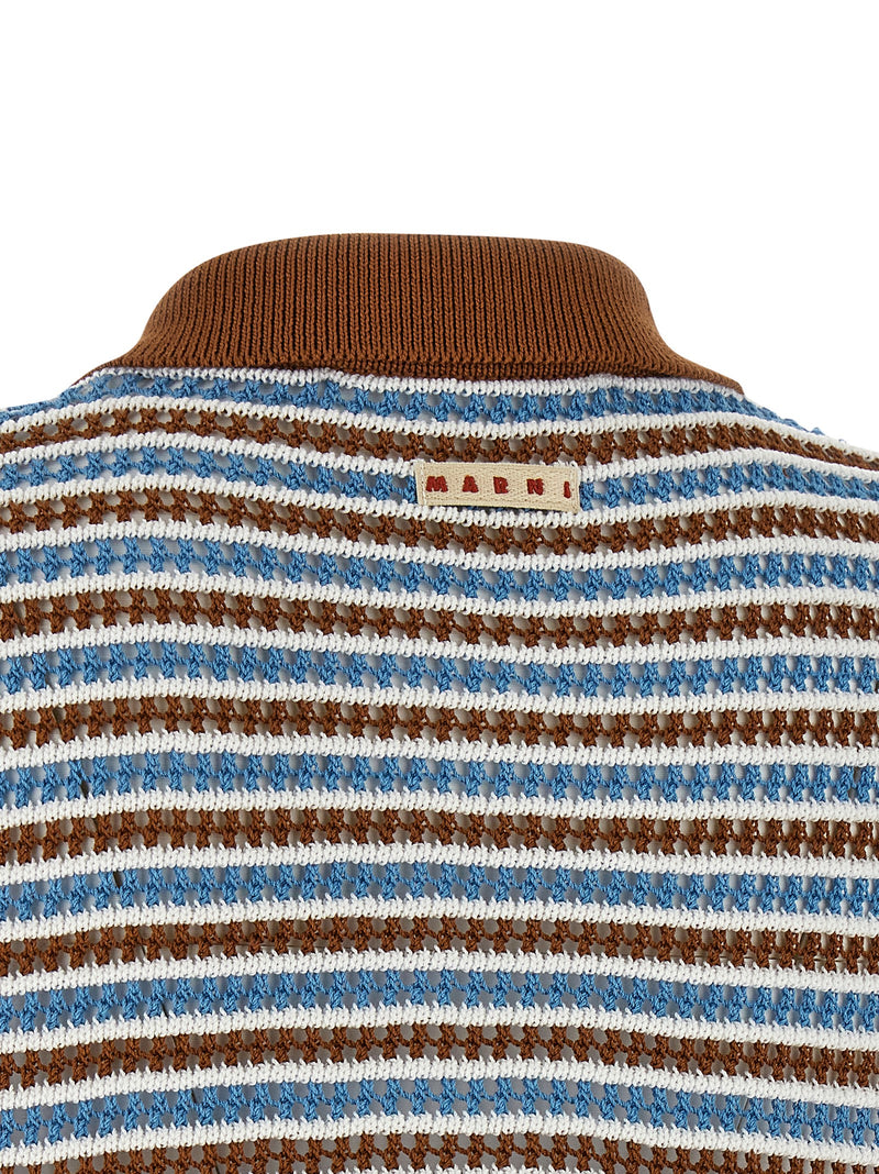 Marni Striped Crochet Cardigan | Urbalenti™ NYC