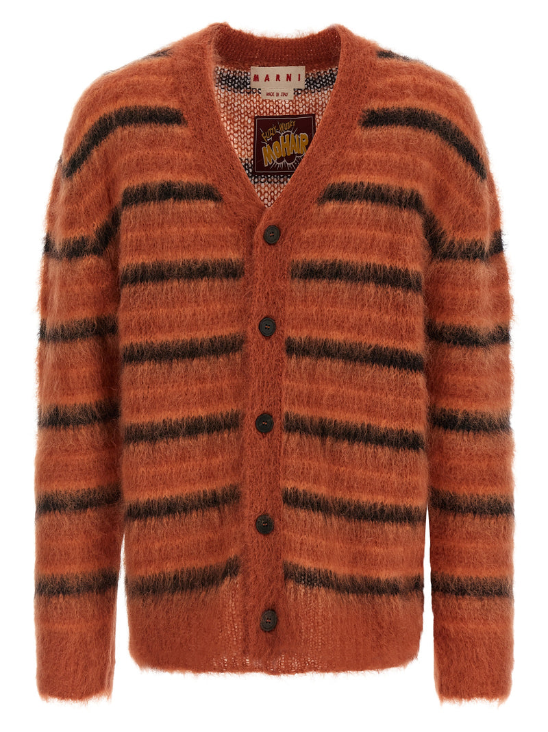 Marni Marni Brushed Striped Cardigan