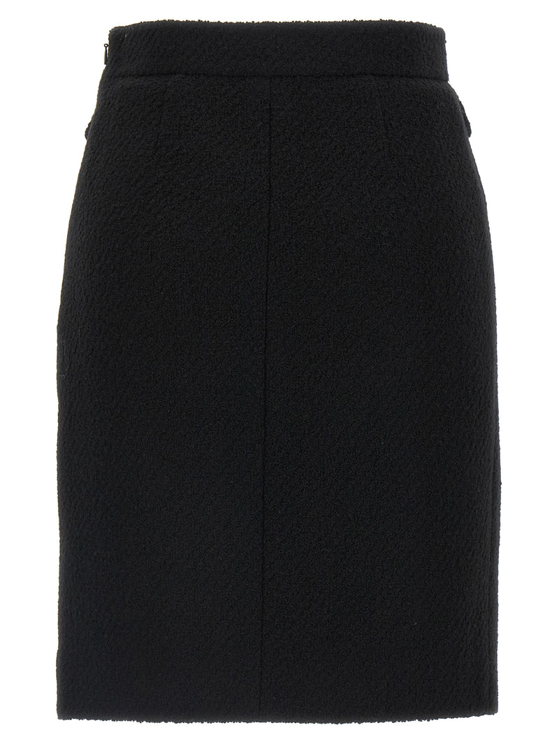 Chloé Chloé Bouclé Wool Skirt