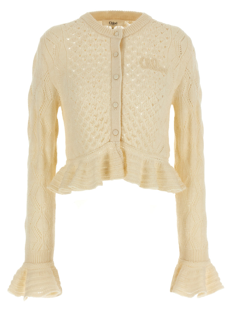 ChloÉ Pointelle Cardigan | Urbalenti™ NYC