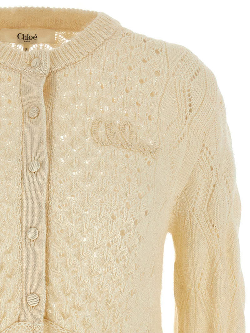 ChloÉ Pointelle Cardigan | Urbalenti™ NYC
