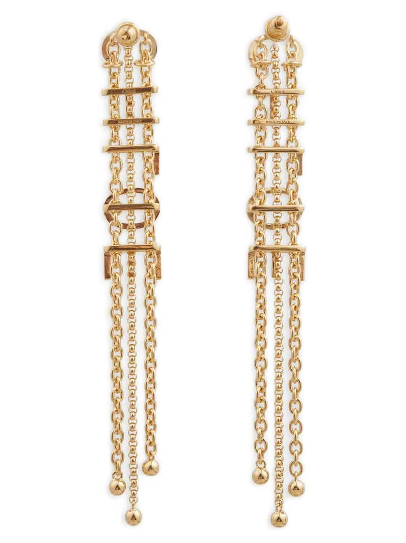 Chloé Chloé Lettering Pendant Earrings