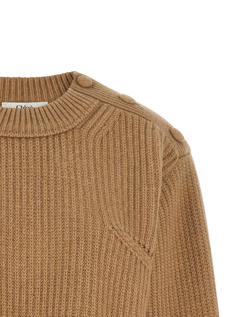 Chloé Chloé Cropped Lace Sweater