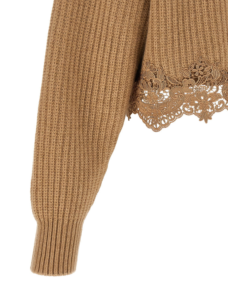 Chloé Chloé Cropped Lace Sweater