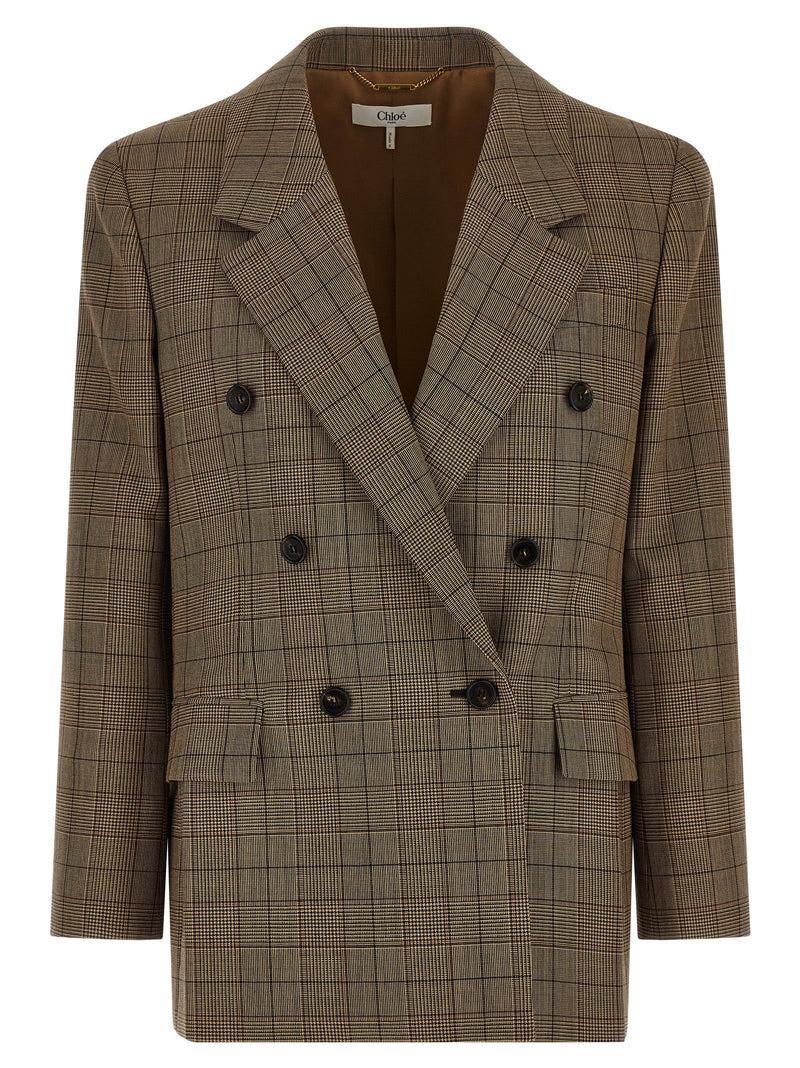 Chloé Chloé Check Double-breasted Blazer