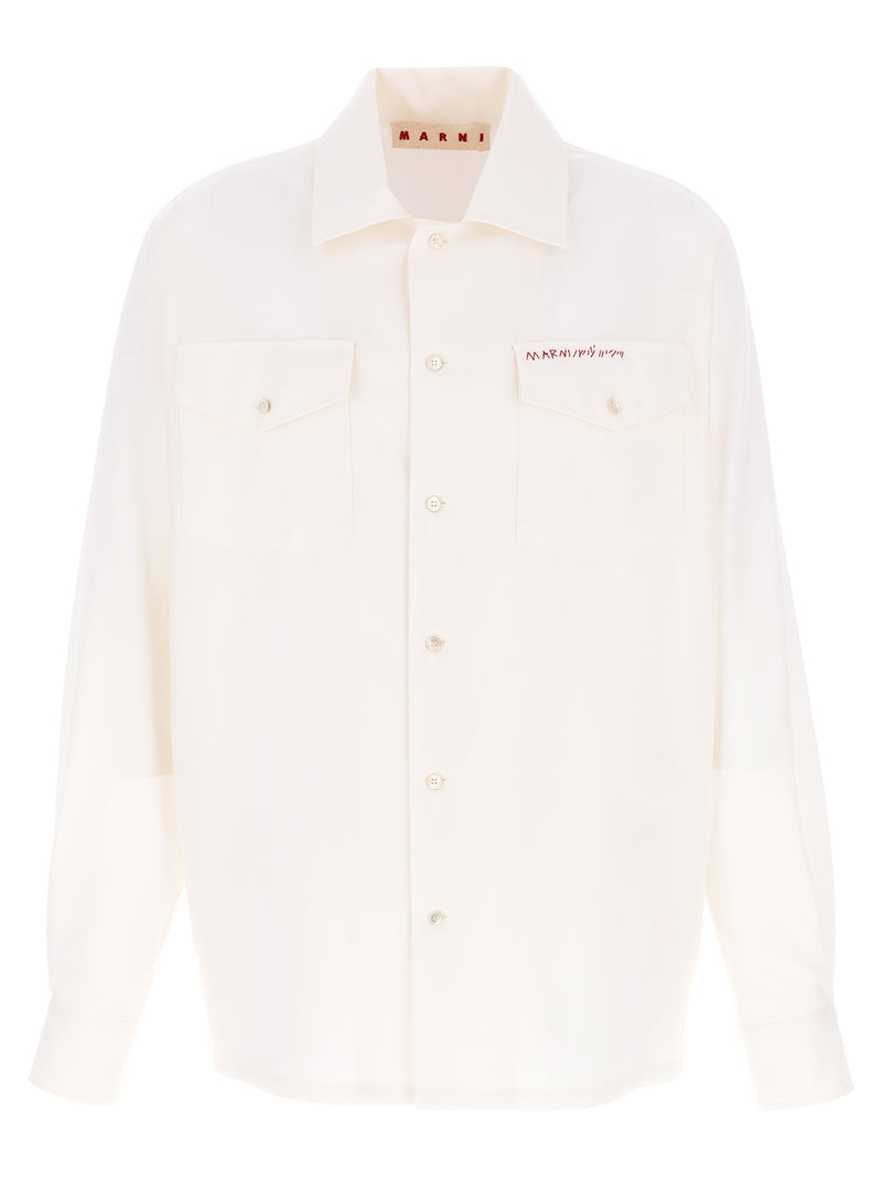 Marni Tropical Wool Shirt - Wool Embroidered | Urbalenti™ NYC