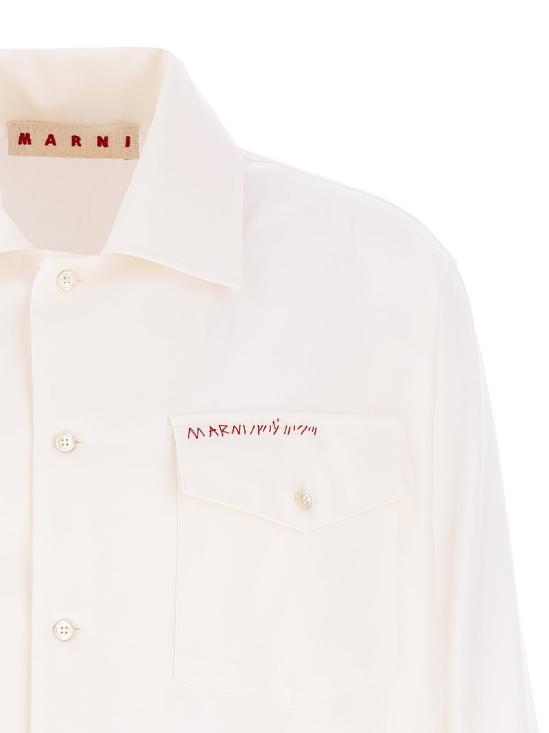 Marni Tropical Wool Shirt - Wool Embroidered | Urbalenti™ NYC