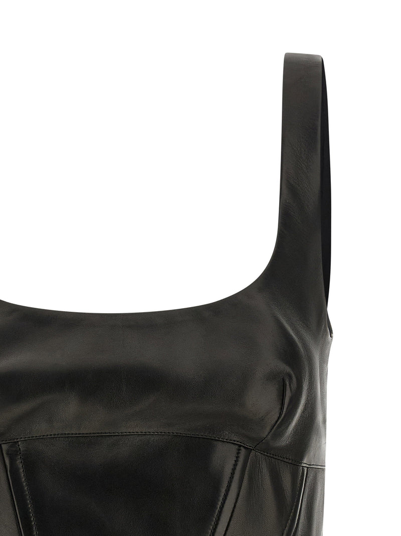 Ermanno Scervino Ermanno Scervino Peplos Leather Top