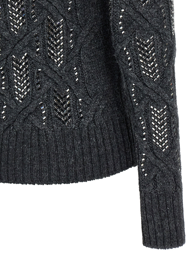 Ermanno Scervino Ermanno Scervino Crystal Braid Sweater