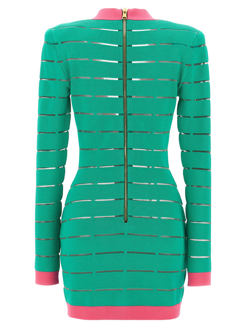 Balmain Balmain Two-tone Knit Dress