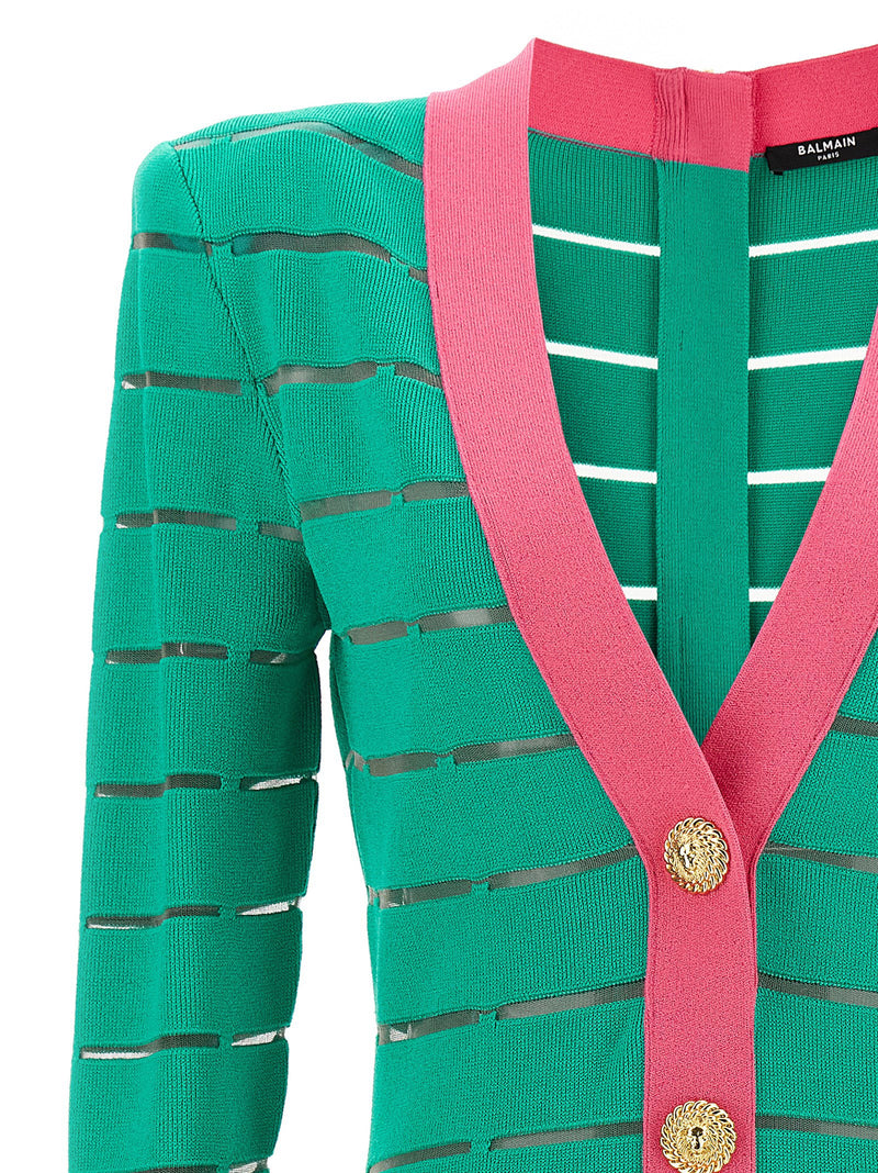 Balmain Balmain Two-tone Knit Dress