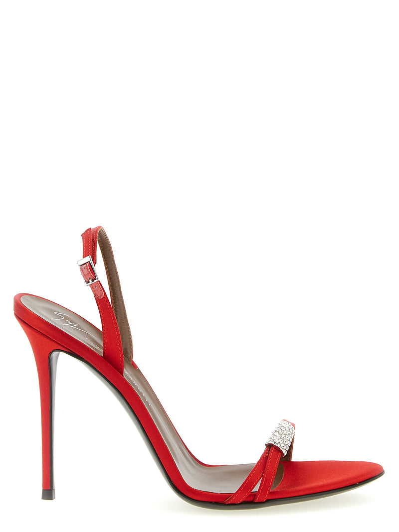 Giuseppe Zanotti Lena Crystal Sandals - Leather - Style E600039001 | Urb... | Urbalenti™ NYC