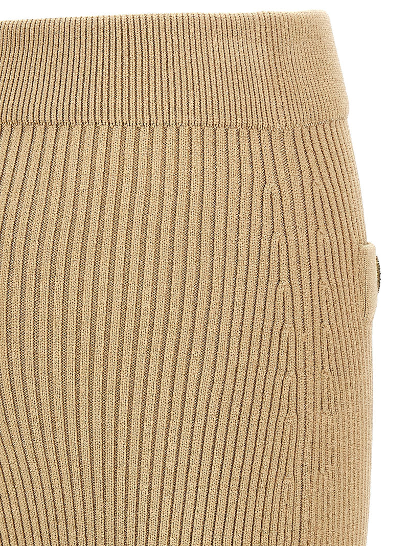 Balmain Balmain Ribbed Midi Skirt
