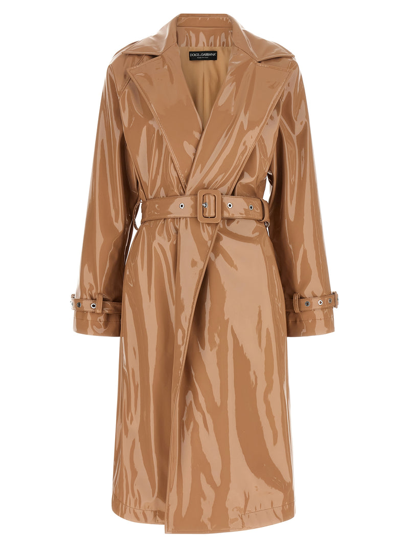 Dolce & Gabbana Vinyl Trench Coat | Urbalenti™ NYC